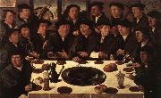 ANTHONISZ  Cornelis Banquet of Members of Amsterdam's Crossbow Civic Guard Sweden oil painting artist